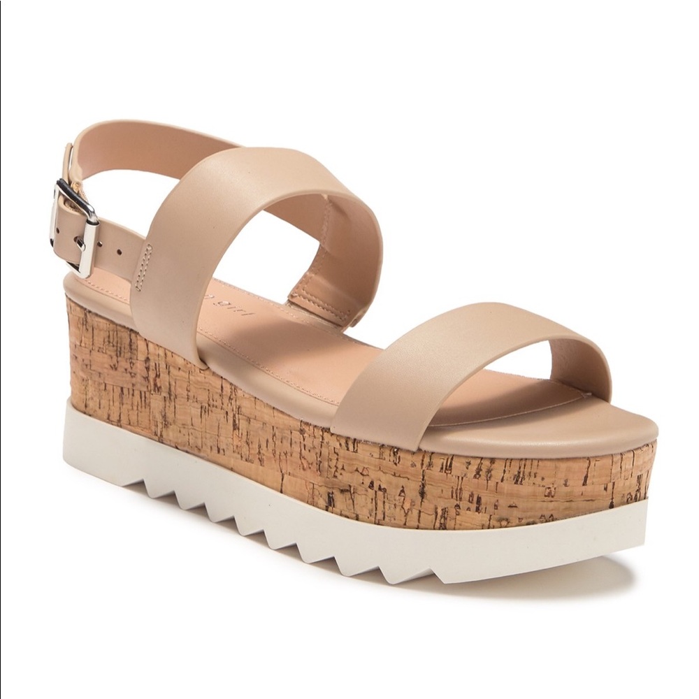 Madden Girl Tan/Cream Platform Sandals